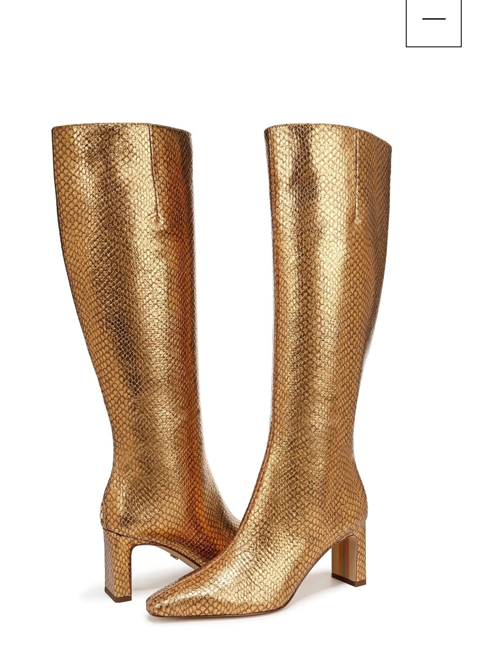 Sam Edelman Sylvia 2 Metallic Gold Knee-High Heeled Boots